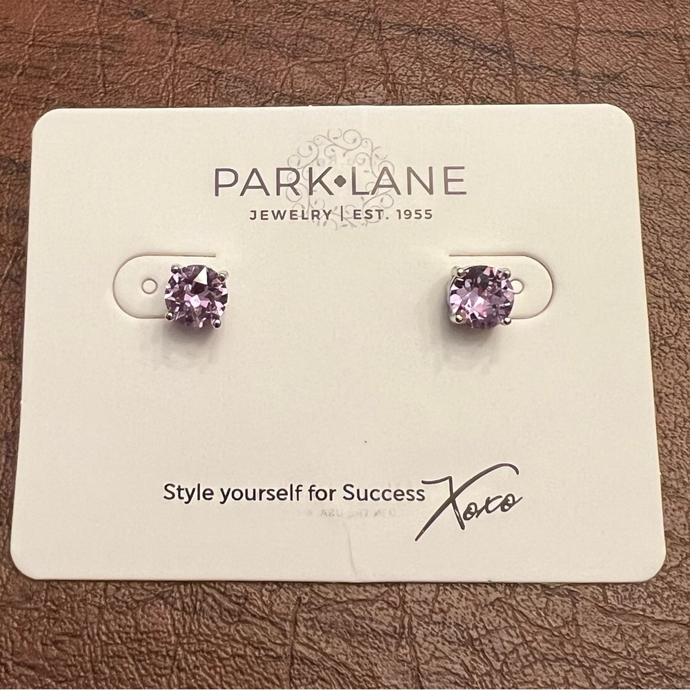 Park Lane Lavender Impression Stud Earrings | 3 Carat Sparkle